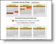 Post Web Availabilty Calendars